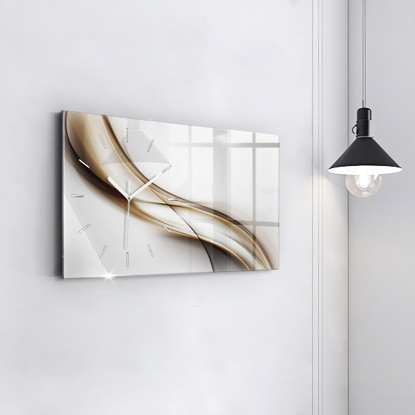 Horizontal wall clock Abstract lines