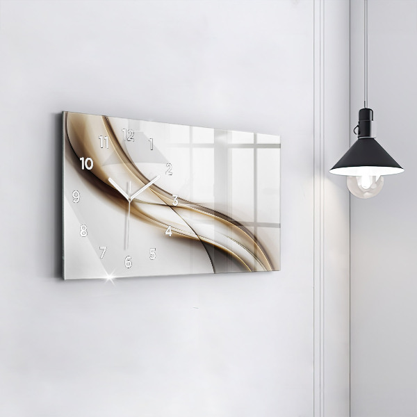 Horizontal wall clock Abstract lines