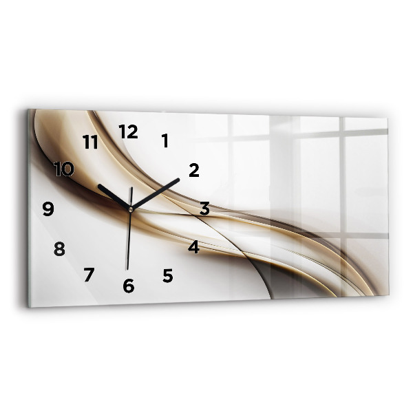 Horizontal wall clock Abstract lines