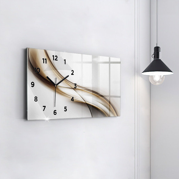 Horizontal wall clock Abstract lines