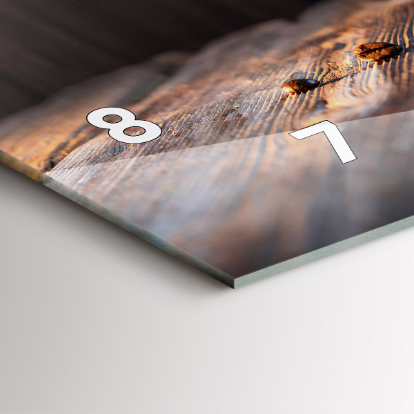 Horizontal wall clock A cup of coffee