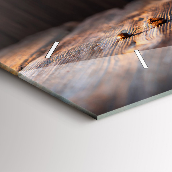 Horizontal wall clock A cup of coffee