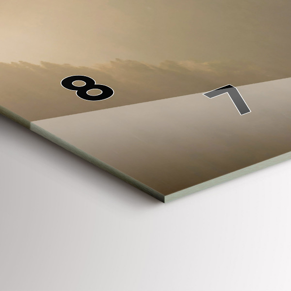 Horizontal wall clock A tree in the mountains