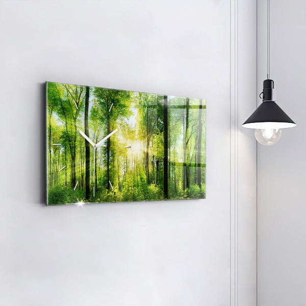 Horizontal wall clock Nature forest trees