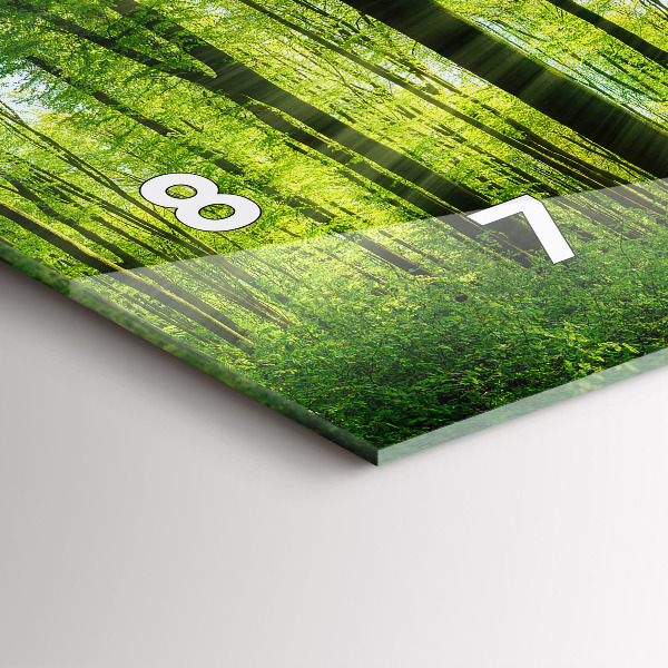 Horizontal wall clock Nature forest trees
