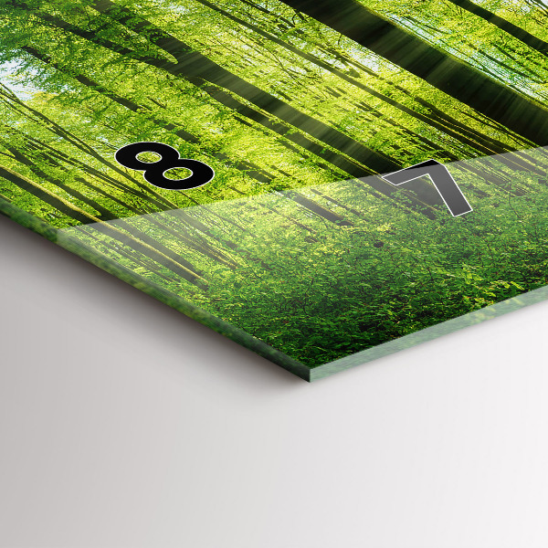 Horizontal wall clock Nature forest trees