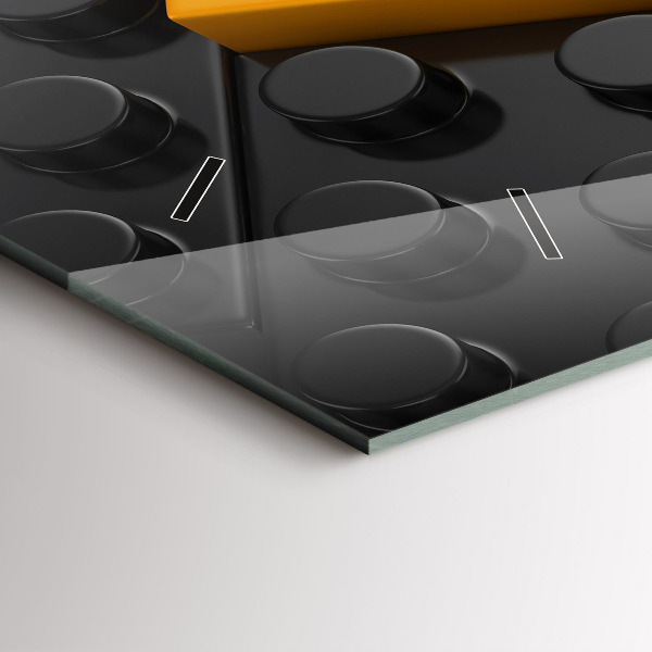 Horizontal wall clock Toy blocks