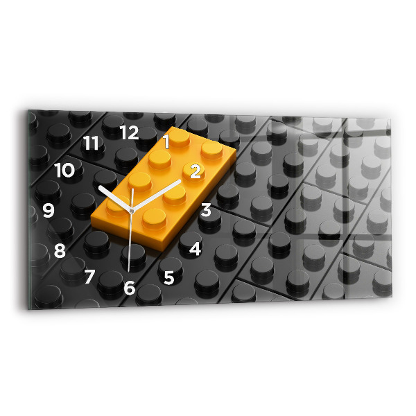 Horizontal wall clock Toy blocks