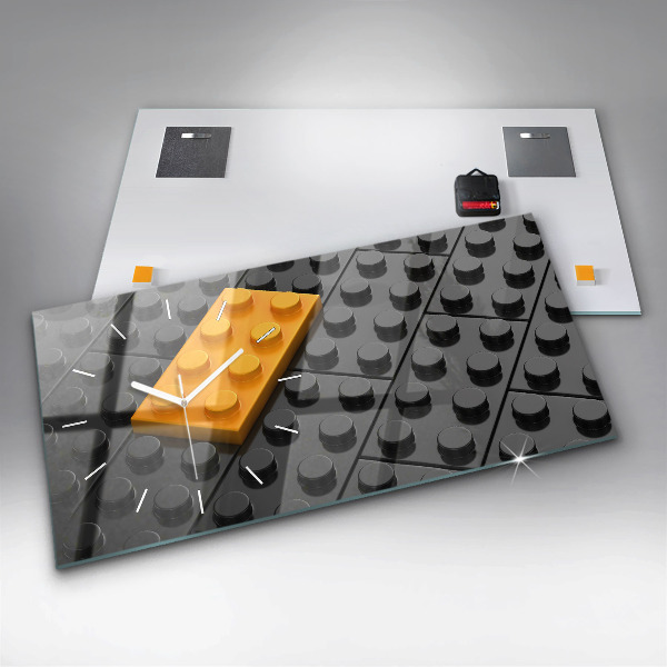 Horizontal wall clock Toy blocks