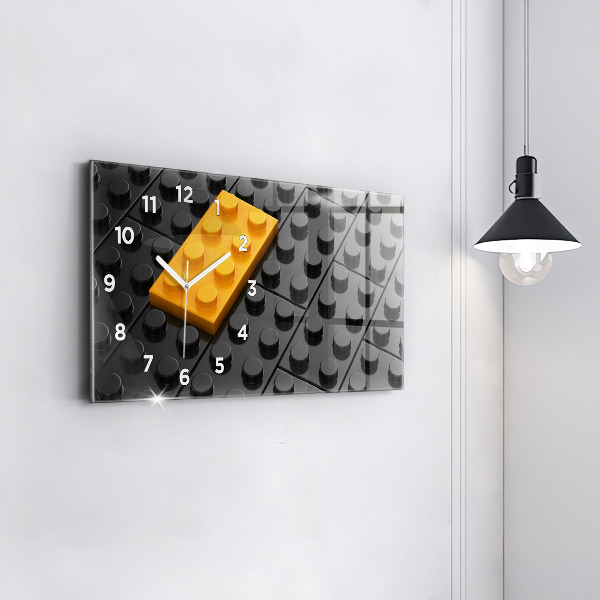 Horizontal wall clock Toy blocks