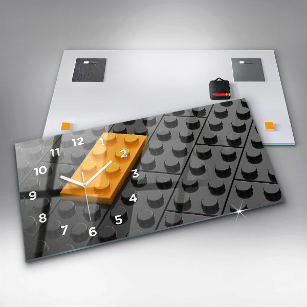 Horizontal wall clock Toy blocks