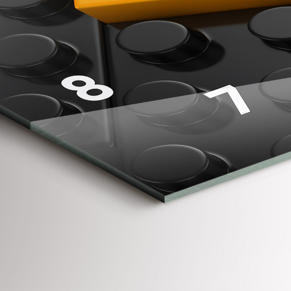 Horizontal wall clock Toy blocks