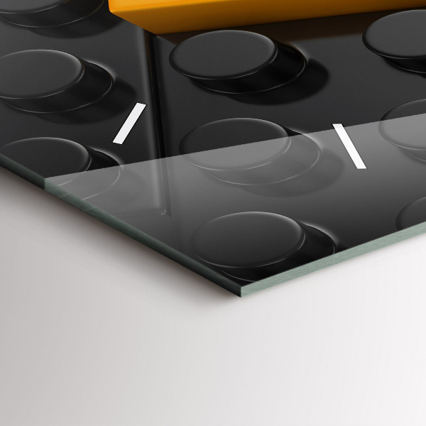 Horizontal wall clock Toy blocks