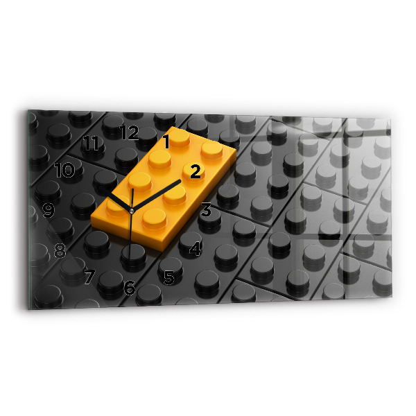 Horizontal wall clock Toy blocks