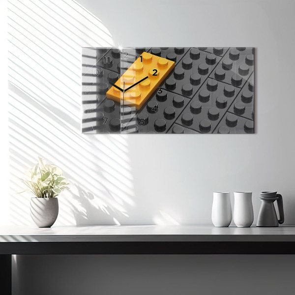 Horizontal wall clock Toy blocks