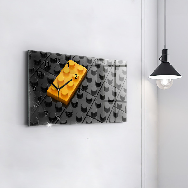 Horizontal wall clock Toy blocks