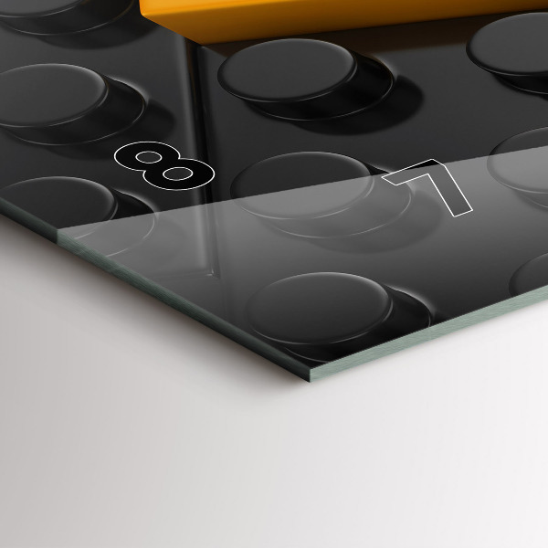 Horizontal wall clock Toy blocks