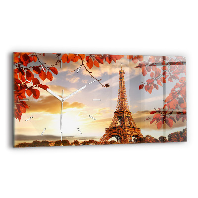 Horizontal wall clock Eiffel Tower