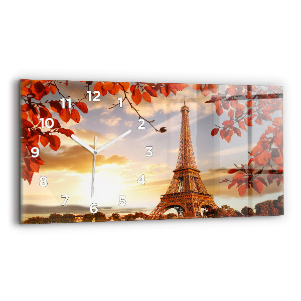 Horizontal wall clock Eiffel Tower