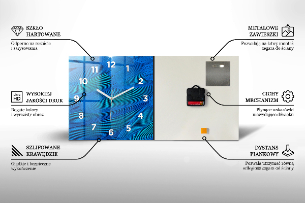 Horizontal wall clock New York Towers