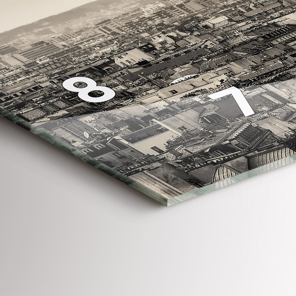 Horizontal wall clock Landscape panorama of Paris