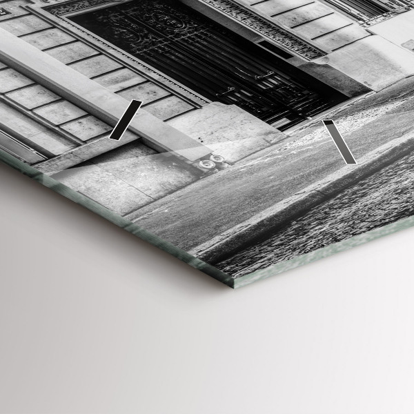 Horizontal wall clock Old car city