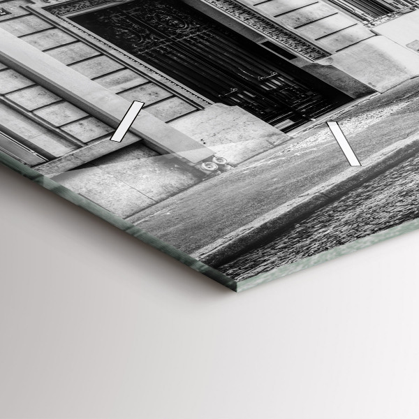 Horizontal wall clock Old car city