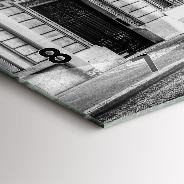 Horizontal wall clock Old car city