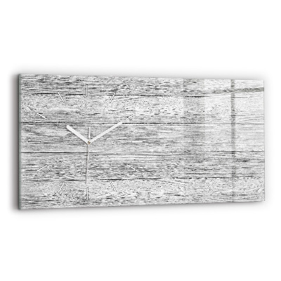 Horizontal wall clock Wooden panels