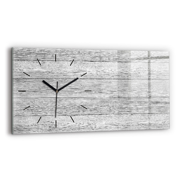 Horizontal wall clock Wooden panels