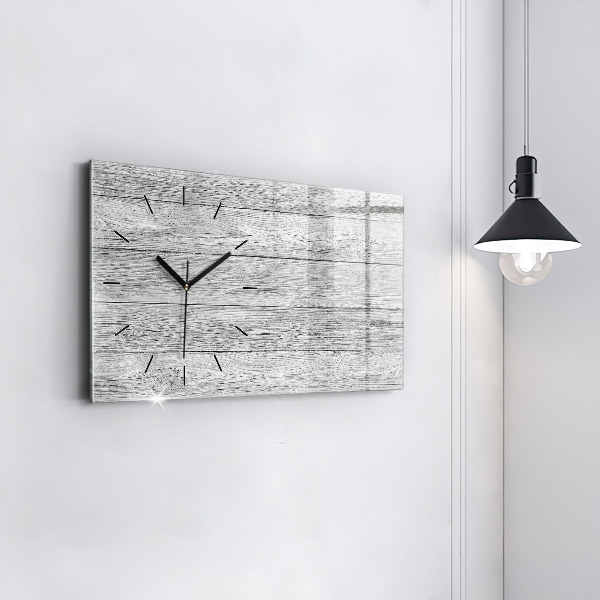 Horizontal wall clock Wooden panels