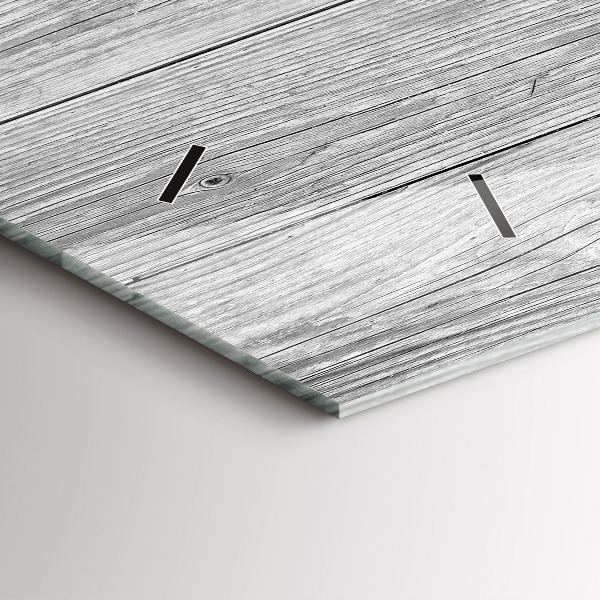 Horizontal wall clock Wooden panels