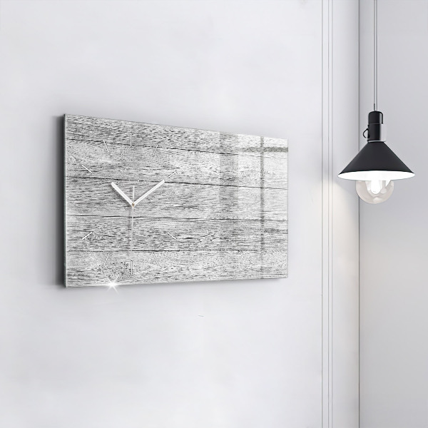 Horizontal wall clock Wooden panels