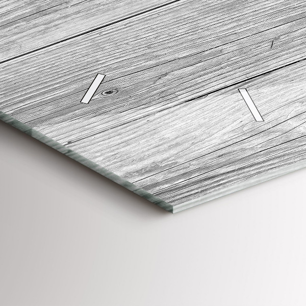 Horizontal wall clock Wooden panels