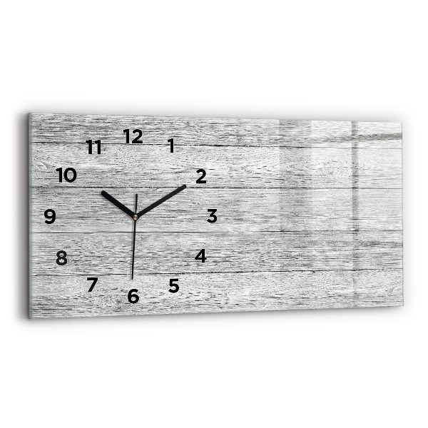 Horizontal wall clock Wooden panels