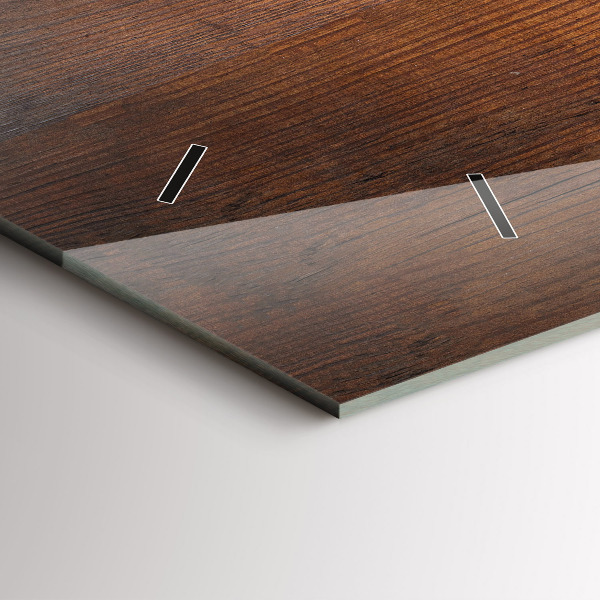 Horizontal wall clock Old wood