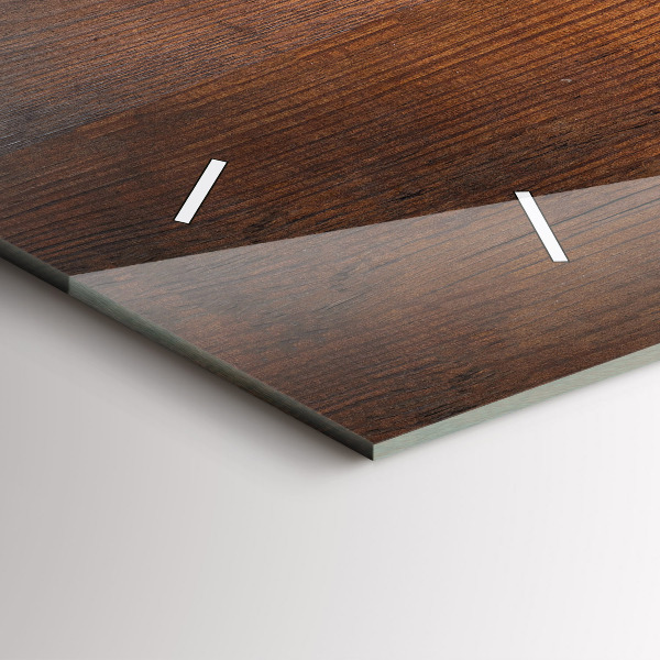 Horizontal wall clock Old wood