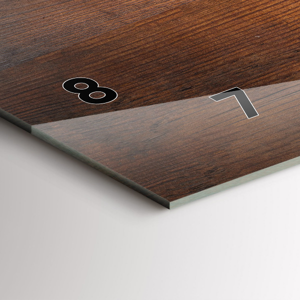 Horizontal wall clock Old wood