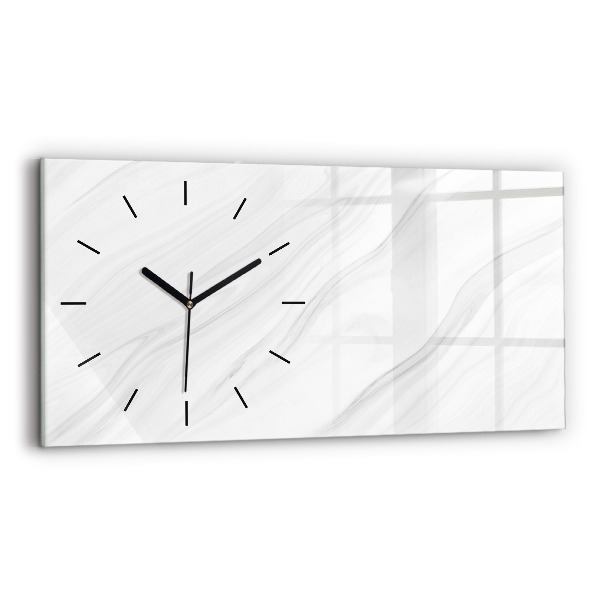 Horizontal wall clock Decorative marble