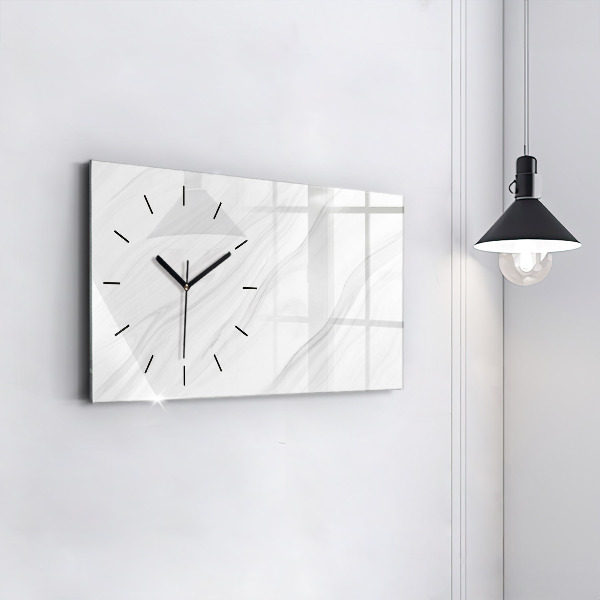 Horizontal wall clock Decorative marble