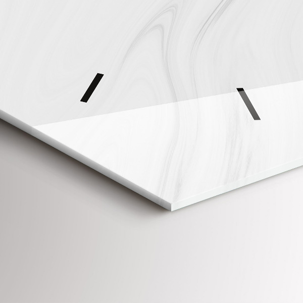 Horizontal wall clock Decorative marble