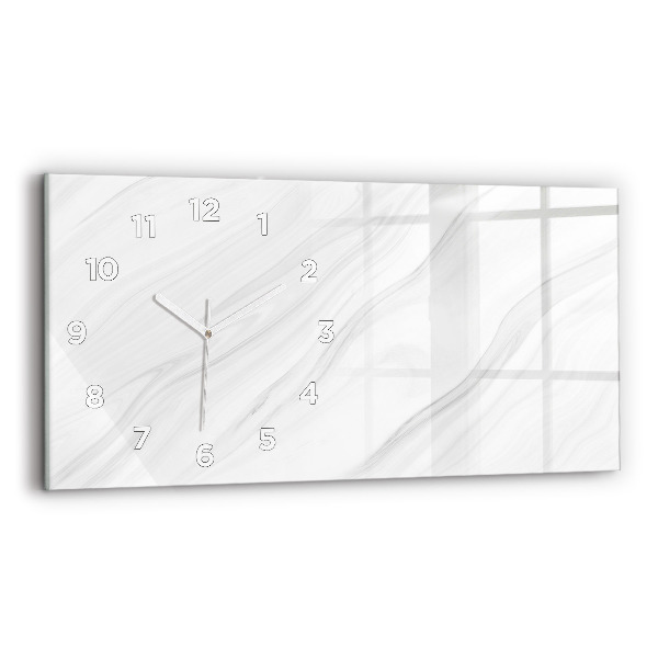 Horizontal wall clock Decorative marble