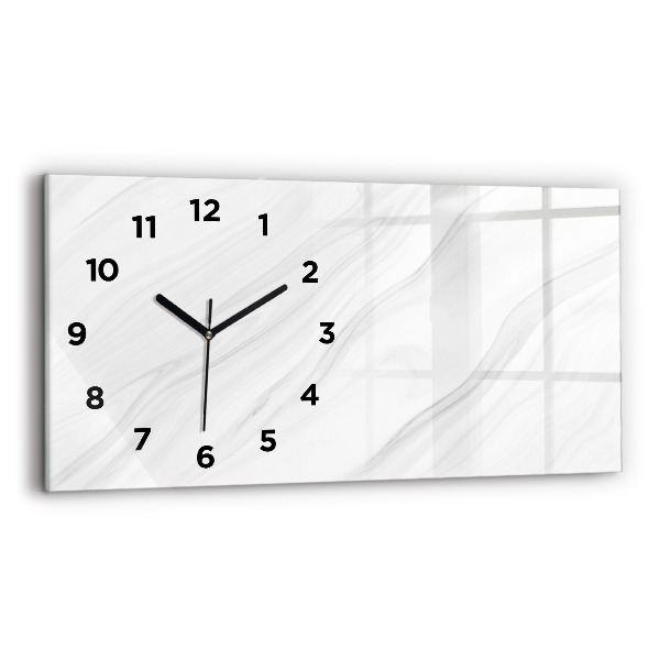 Horizontal wall clock Decorative marble