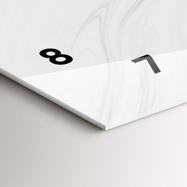 Horizontal wall clock Decorative marble