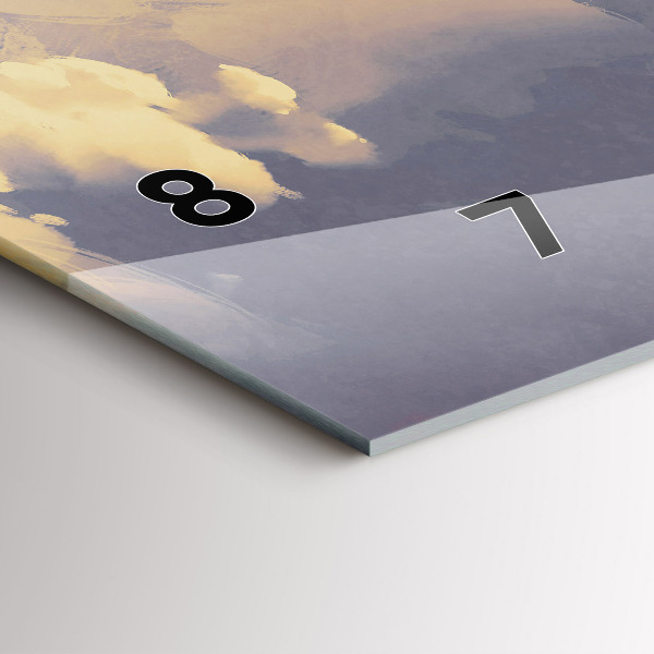 Horizontal wall clock Paper ships