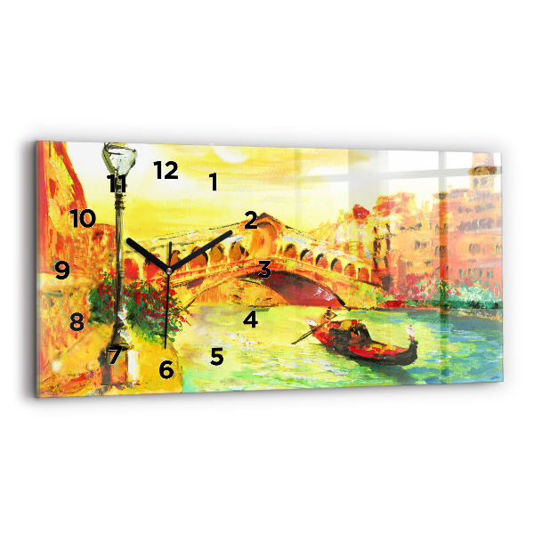 Horizontal wall clock Venice Rialto Bridge