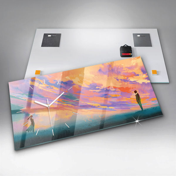 Horizontal wall clock Platonic love