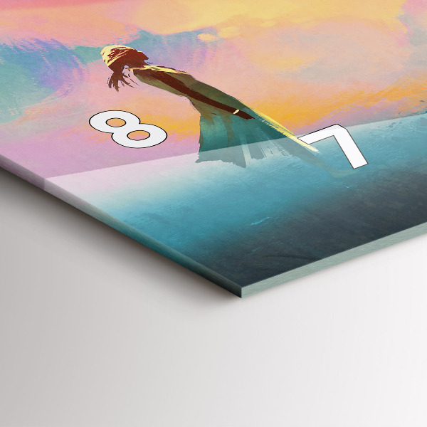 Horizontal wall clock Platonic love