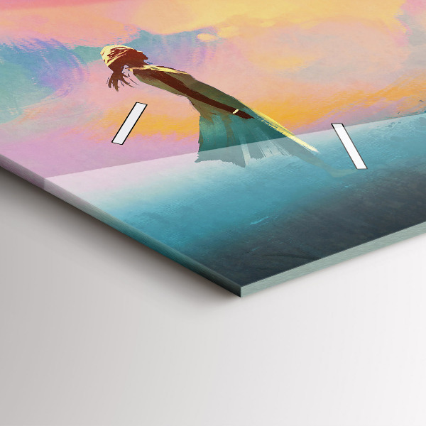 Horizontal wall clock Platonic love