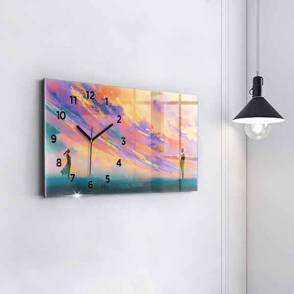 Horizontal wall clock Platonic love